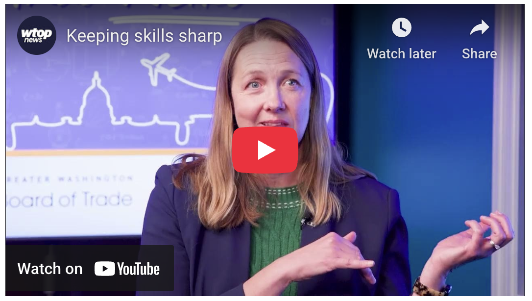 A screenshot of a video interview with Michelle Van Lare